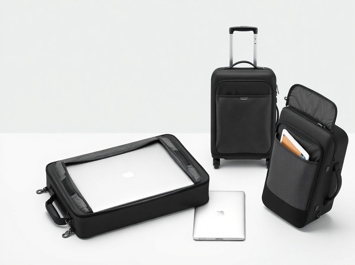 Renpho Eyeris 3 black closed flat showing the 180-degree fold feature. Travel ba