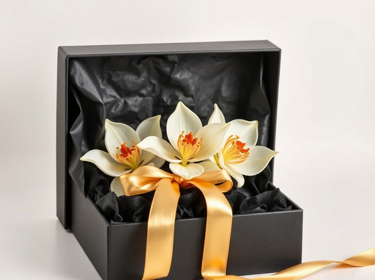 Renpho Eyeris 3 black in dark premium gift box with black tissue paper and gold 